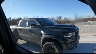 Ford Raptor R VS Ram TRX Drag Race [upl. by Sirred550]