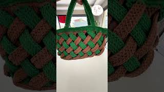 YENİ ÖRGÜ ÇANTA MODELİ  FARKLI TIĞ İŞİ ÇANTA  TUNUS MODEL ÇANTA YAPIMI crochet handmade bag [upl. by Leumek]