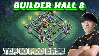 NEW TOP 10 BUILDER HALL 8 BASE  BH8 BASE WITH LINK  BH8 BASE LAYOUT  BH8 ANTI PEKKA OR WITCH [upl. by Akeihsat]