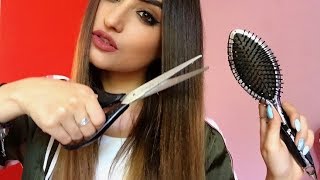 ♡ ASMR ROLEPLAY  NEW PERFECT HAIRCUT FOR HER AND HIM  brushing  scissors  spray ♡ [upl. by Tomkiel]