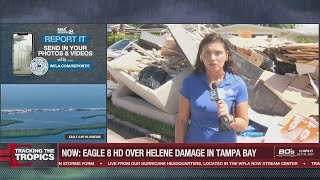 Eagle8 HD looks at Helene damage in Clearwater Beach [upl. by Trudi]