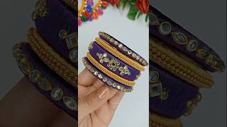 DIY Kundan stone bangles shorts priyazkorner diy kundanbangles [upl. by Anaahs]