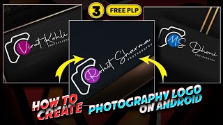 Professional Photography Logo  How to Create Photography Logo   Free PLP file [upl. by Ulani]