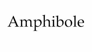 How to Pronounce Amphibole [upl. by Fabrin]