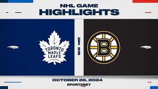 NHL Highlights  Maple Leafs vs Bruins  October 26 2024 [upl. by Thetes]