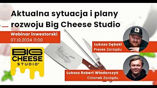 Aktualna sytuacja i plany rozwoju Big Cheese Studio Webinar z zarządem [upl. by Airuam]