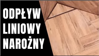 Odpływ liniowy narożny i brodzik w jodełke [upl. by Ardnahs442]