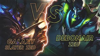 Debonair Zed VS Galaxy Slayer Zed  SKIN COMPARISON [upl. by Sevy]