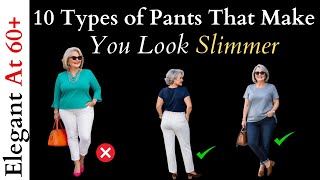 10 Types of Pants That Make You Look Slimmer  How To Look Slimmer and Elegant in Pants [upl. by Onaled]