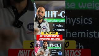 MHT CET mathematics Chapterwise weightage mhtcet [upl. by Casilda]