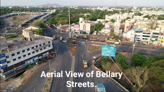 Aerial View of Bellary Streets Lockdown Daily Observation Karnataka India [upl. by Llewsor340]