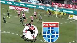 Sparta Rotterdam vs PEC Zwolle 10 Samenvatting  Highlights  Eredivisie 20242025 [upl. by Genny]