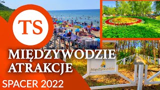 Międzywodzie  ATRAKCJE  Promenada plaża deptak przystań  2022 [upl. by Eadrahs]