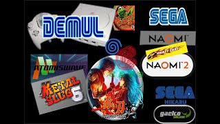 Demul Sega Dreamcast NaomiNaomi2 Atomiswave Cave CV1000 Emu Using Mame RomsChdsampBios TLineCC [upl. by Yaniv525]