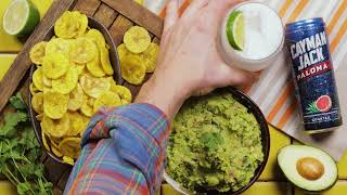 Smoked Trout Poblano Guacamole with Plantain Chips paired with Cayman Jack® Variety Pack [upl. by Dreddy]