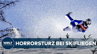 HORRORSTURZ SkiflugWeltmeister Daniel Andre Tande im slowenischen Planica schwer gestürzt [upl. by Tiffanie]