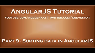 Sorting data in AngularJS [upl. by Kumler]