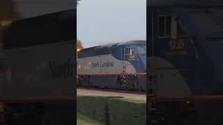 Amtrak Piedmont Train w F59PHI Trailing train railfanning amtrak [upl. by Yeleek]