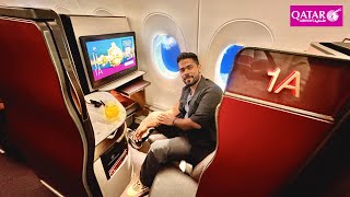 Unveiling QATAR AIRWAYS Qsuite BUSINESS CLASS with 5 Star Dining [upl. by Umeko]