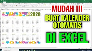 Cara membuat Kalender di Excel secara Otomatis [upl. by Correy]