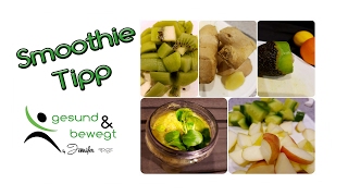 Fresh SMooTHIE Rezept  Kiwi Gurke Apfel Ingwer [upl. by Eneroc675]