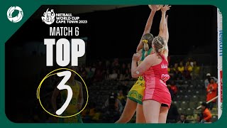 Netball World Cup Top 3 Moments  Australian Diamonds Vs England [upl. by Ellekram]