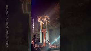 Passengers get stuck upside down after amusement park ride malfunctions in Canada [upl. by Erich754]