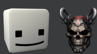 Roblox White Cube Head amp Robotic Skull Mask [upl. by Bently]