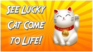 Lucky Cat Comes to Life 招き猫 animated video 720p [upl. by Winton]