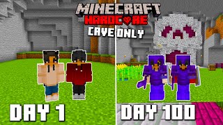 We survived 100 days of Hardcore Minecraft in an all cave world and heres what happened [upl. by Fulbert]