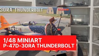 MiniArt 148 P47D30RA Thunderbolt 48029 A look inside the box [upl. by Eednak424]