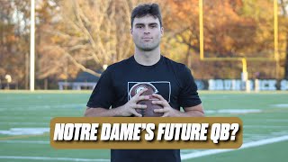 EXCLUSIVE highlights of Notre Dame QB commit Blake Hebert  Player comparisons analysis more [upl. by Richy]