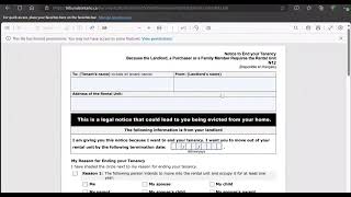 How To Fill N12 Notice to End Tenancy Because the Landlord Purchaser Family Member Need To Move In [upl. by Pardner275]