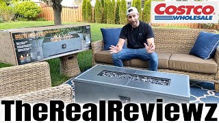 BOND GAS FIRE PIT  48 FAUX CONCRETE WITH TANK HIDEAWAY  COSTCO REVIEW [upl. by Florenza]