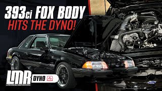 How much power 393ci Windsor Stroker  1988 Fox Body Mustang Dyno [upl. by Adnimra674]