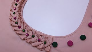 Latest and Easy Neck Design for KurtiSuit Cutting and Stitching [upl. by Hgalehs]