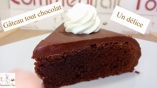 Délice moelleux au chocolat  gâteau tout chocolat facile et délicieux [upl. by Watkin]