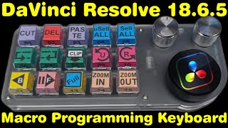 👀📱🎬 🎥 🎞️ DaVinci Resolve 1865 ⌨ Romoral Macro Programming Keyboard 15 Buttons 3 Knobs ⌨ DIY  CZ [upl. by Jacobba]