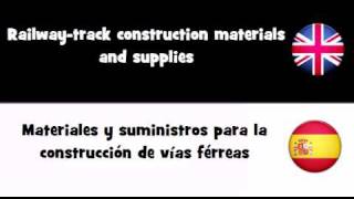 APRENDER INGLÉS  Materiales y suministros para la construcción de vías férreas [upl. by Saturday706]