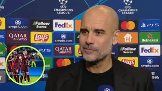 Pep Guardiola Interview after Slovan Bratislava 04 Man City [upl. by Halullat]