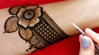 कारवाचौथ स्पेशल आसान मेहंदी डिजाईन New Latest Indo Arabic Mehndi Designs Front Hand Mehandi Easy [upl. by Assilym953]