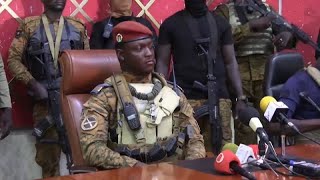 Burkina Fasos new leader meets with government officials  Africanews [upl. by Gardie]