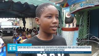 DON DES KITS SCOLAIRES AUX ENFANTS VULNERABLES PAR LES ORGANISATIONS DE LA SOCIETE CIVILE [upl. by Feola501]