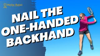 Master the OneHanded Backhand in Tennis  Easy to follow instructions [upl. by Anaj]