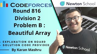 Codeforces Round 816 Div 2  Problem B  Beautiful Array Solution  InHindi  Explanation  Code [upl. by Terbecki]