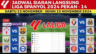 Jadwal Liga Spanyol 2024 Pekan 14  Celta Vigo vs Barcelona  Leganes vs Real Madrid  Laliga 2024 [upl. by Adianez478]