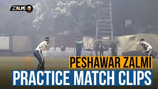 Peshawar Zalmi Practice Match Clips  PSL 9  Zalmi TV [upl. by Ainaznat889]