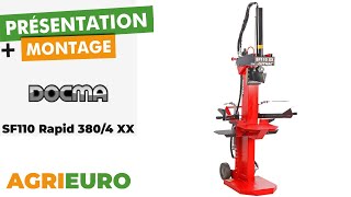 Montage et présentation de la fendeuse à bois électrique Docma SF110 Rapid 400 V [upl. by Fulviah]