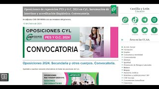 Tutorial para cumplimentar la solicitud de oposiciones PES y OC 2024 en CyL [upl. by Einnos159]