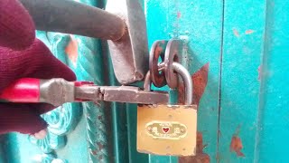 How TO Break Lock with Hammer Just one minutes [upl. by Toy456]